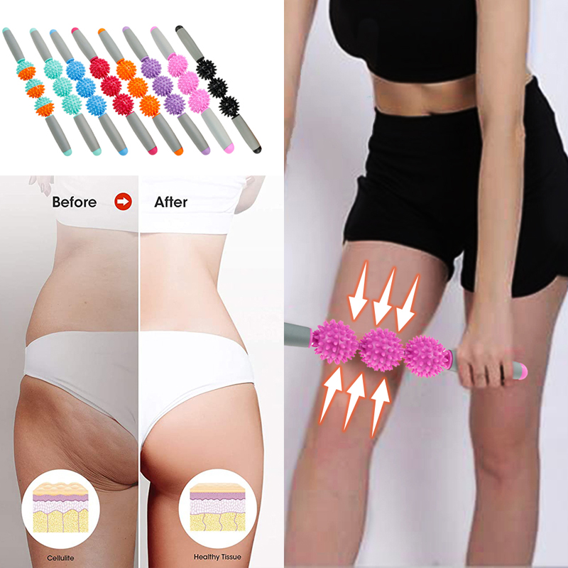 Gym Muscle Massage Roller Yoga Stick Body Massage Relax Tool Muscle Roller Sticks with 3 Point Spiky Ball Body Massage Fitness
Gym Muscle Massage Roller Yoga Stick Body Massage Relax Tool Muscle Roller Sticks with 3 Point Spiky Ball Body Massage Fitness