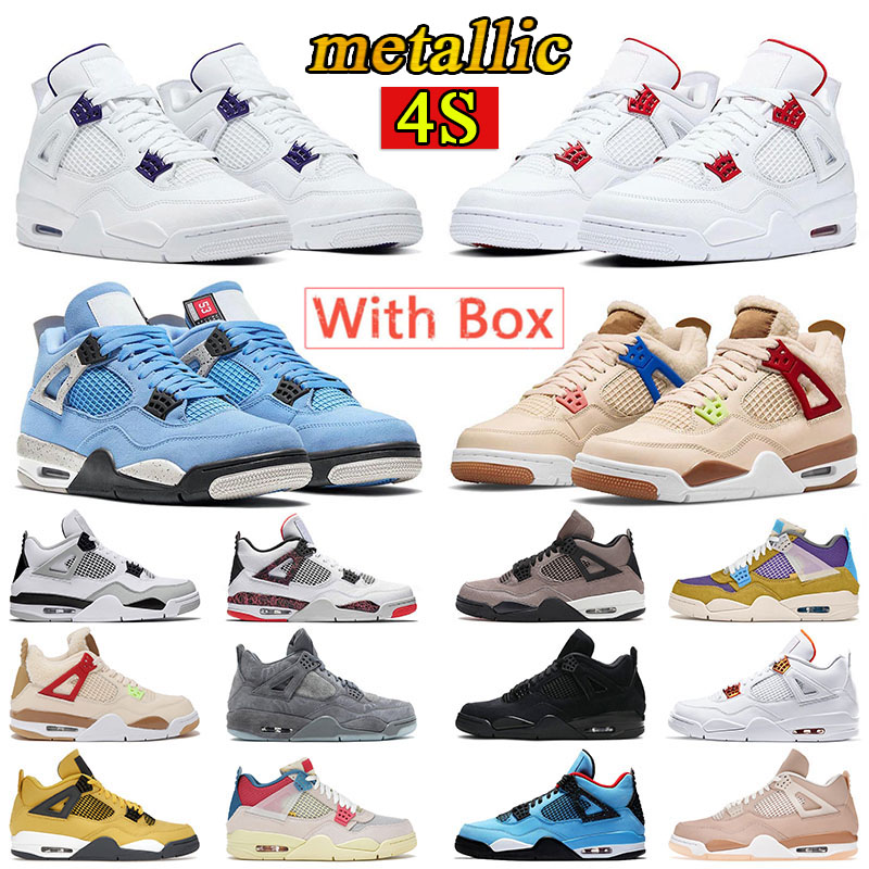 Top Metallic Designer 4s Mens Basketball Shoes A++ Quality Jumpman 4 Vintage Black Cat New Bren Wild Things University Blue Green Court Purple Orange Sneakers Trainers, B22 military black 40-47
Top Metallic Designer 4s Mens Basketball Shoes A++ Quality Jumpman 4 Vintage Black Cat New Bren Wild Things University Blue Green Court Purple Orange Sneakers Trainers, B22 military black 40-47