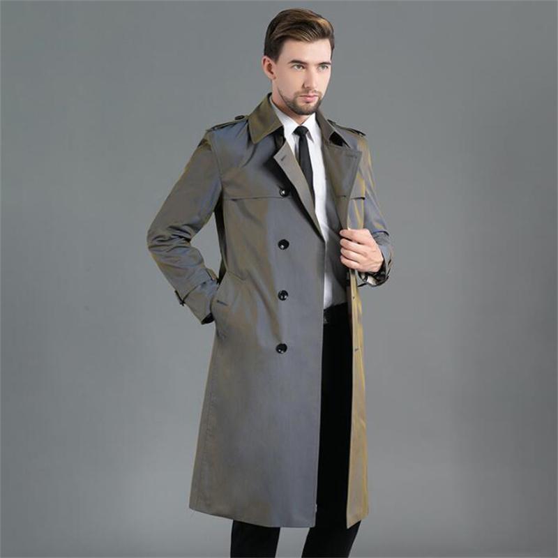 Men' Trench Coats Spring Autumn Mens Man Long Coat Men Double Breasted Clothes Slim Fit Overcoat Sleeve 2021 Designer, Blue 
Men' Trench Coats Spring Autumn Mens Man Long Coat Men Double Breasted Clothes Slim Fit Overcoat Sleeve 2021 Designer, Blue