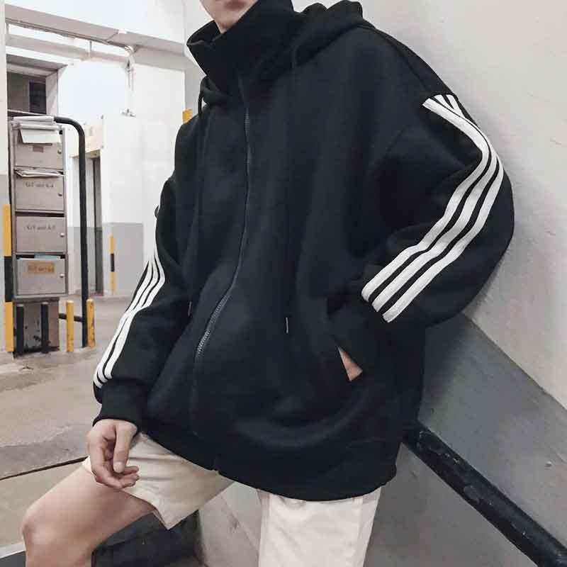 Autumn Men's Sweater Korean Hoodie Cardigan Spring And Jacket Couple Ins Boys Tide Brand Hip-hop Trend Jackets