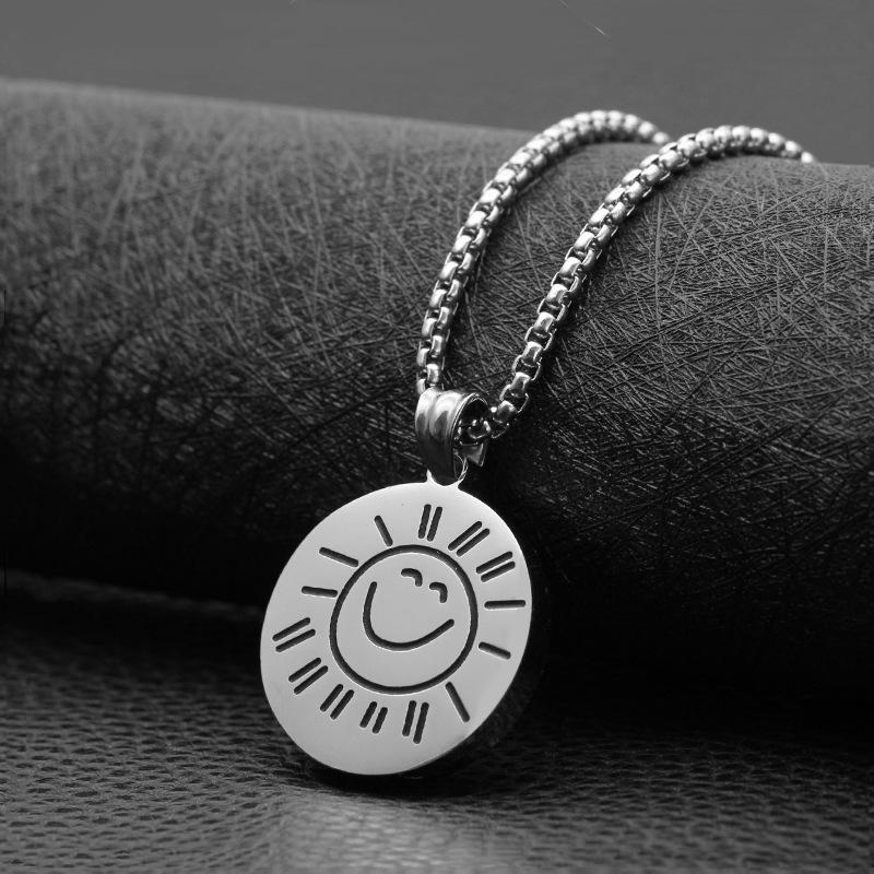 Pendant Necklaces Fashion Retro Men And Women Sun Pattern Hip Hop Street Necklace, Silver
Pendant Necklaces Fashion Retro Men And Women Sun Pattern Hip Hop Street Necklace, Silver