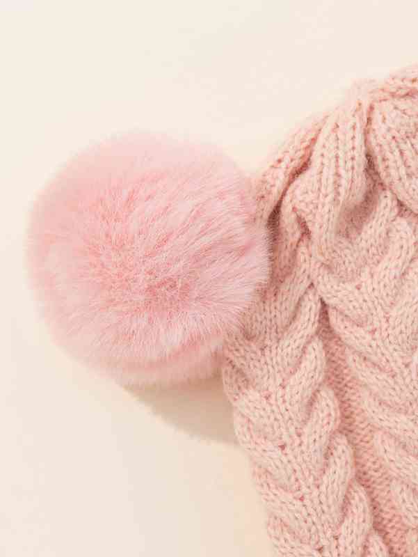 Baby Pom Decor Cartoon Embroidered Beanie SHE