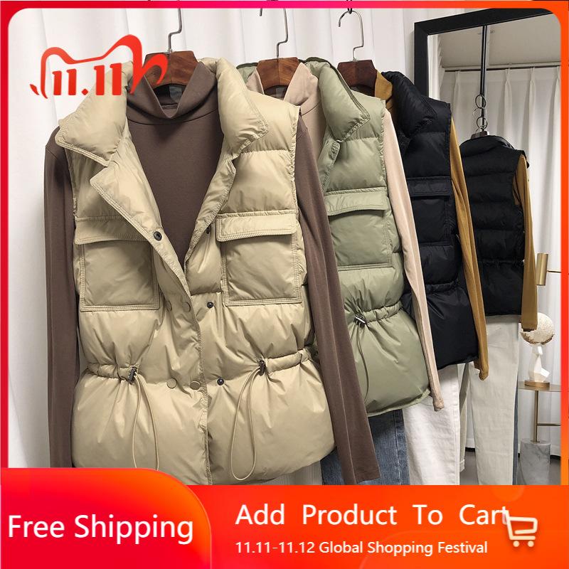 Women's Vests Ultra Light Down Vest Women Short Windproof Lightweight Warm Waistcoat Female White Duck Coat Sleeveless Wholesale, Black;white
Women's Vests Ultra Light Down Vest Women Short Windproof Lightweight Warm Waistcoat Female White Duck Coat Sleeveless Wholesale, Black;white