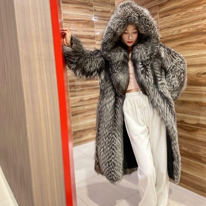 Women's Fur & Faux Coat Autumn And Winter Long Fashion Net Red Hooded Windbreaker, Black
Women's Fur & Faux Coat Autumn And Winter Long Fashion Net Red Hooded Windbreaker, Black