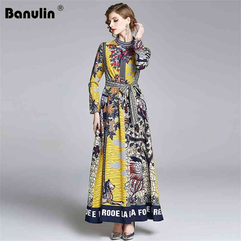 Banulin Robe Automne Femme Runway Long Sleeve Christmas Dress Women Stand Color Vintage Floral Print Sashes Maxi 210603, The picture color
Banulin Robe Automne Femme Runway Long Sleeve Christmas Dress Women Stand Color Vintage Floral Print Sashes Maxi 210603, The picture color