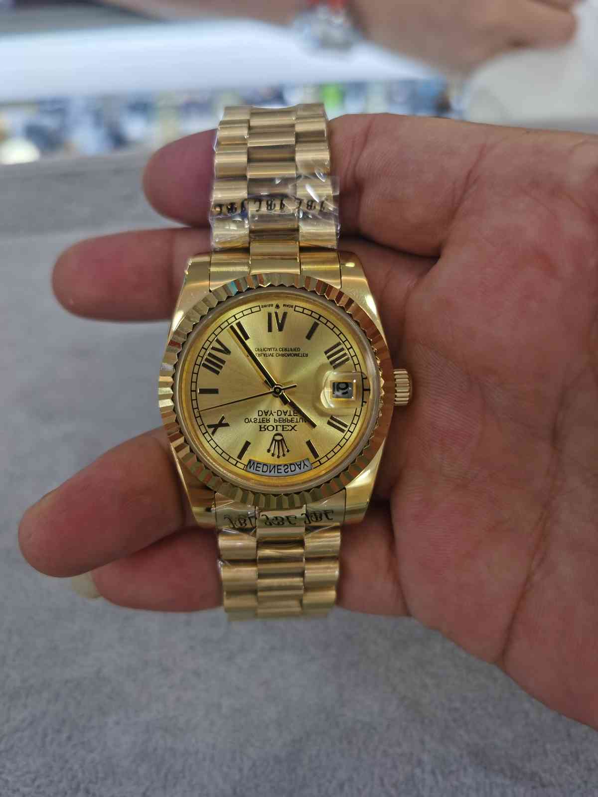 14 styles Men automatic watch master 41mm Day-date 228238 228239 228235 all gold president bracelet fluted bezel luxury mens watches 2885, Slivery;brown
14 styles Men automatic watch master 41mm Day-date 228238 228239 228235 all gold president bracelet fluted bezel luxury mens watches 2885, Slivery;brown