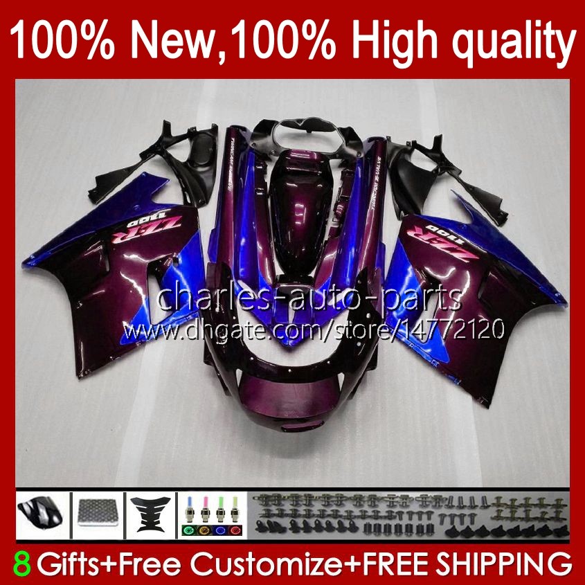 Body For KAWASAKI NINJA ZX-11 R ZZR-1100 ZX-11R ZX11R 90 91 92 93 94 95 30HC.134 purple blue ZZR 1100 CC ZX 11 R 11R ZX11 R ZZR1100 1996 1997 1998 1999 2000 2001 Fairing Kit, No. 14
Body For KAWASAKI NINJA ZX-11 R ZZR-1100 ZX-11R ZX11R 90 91 92 93 94 95 30HC.134 purple blue ZZR 1100 CC ZX 11 R 11R ZX11 R ZZR1100 1996 1997 1998 1999 2000 2001 Fairing Kit, No. 14