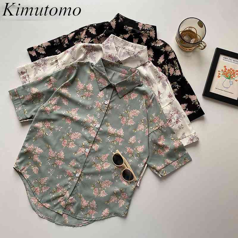 Kimutomo Vintage Floral Blouse Women Summer Korean Fashion Clothing Female Short Sleeve Loose Turn-down Collar Casual Top 210521, Green
Kimutomo Vintage Floral Blouse Women Summer Korean Fashion Clothing Female Short Sleeve Loose Turn-down Collar Casual Top 210521, Green