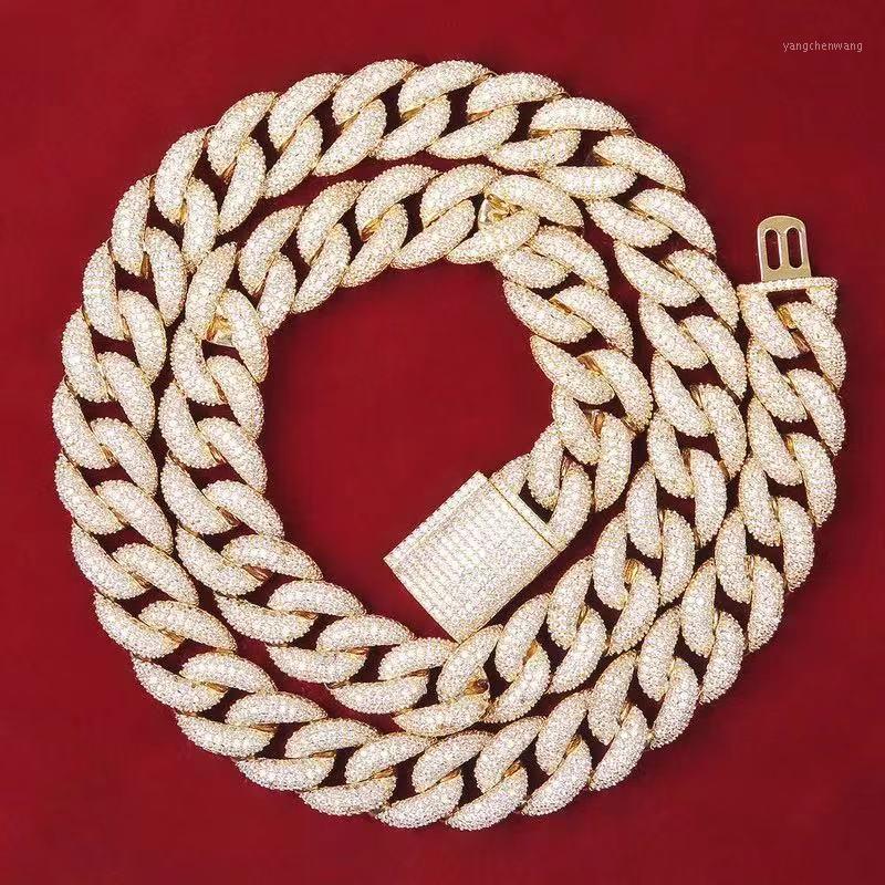 Chains 12mm Iced Zircon Cuban Necklace Chain Hip Hop Jewelry Gold Color Copper Material CZ Clasp Mens Link 18-28inch
Chains 12mm Iced Zircon Cuban Necklace Chain Hip Hop Jewelry Gold Color Copper Material CZ Clasp Mens Link 18-28inch