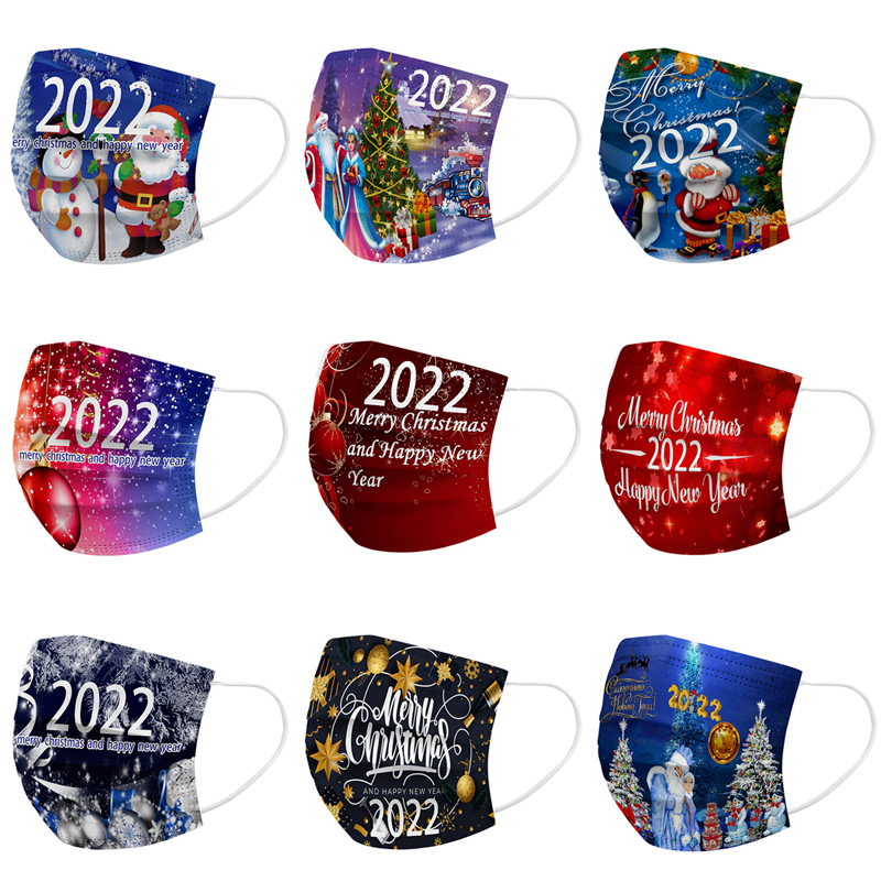 2022 Christmas Face Mask 3 Layered Disposable Masks Print Santa Claus snowman Dustproof Breathable Protective New Year Decoration Mouth Mask
2022 Christmas Face Mask 3 Layered Disposable Masks Print Santa Claus snowman Dustproof Breathable Protective New Year Decoration Mouth Mask
