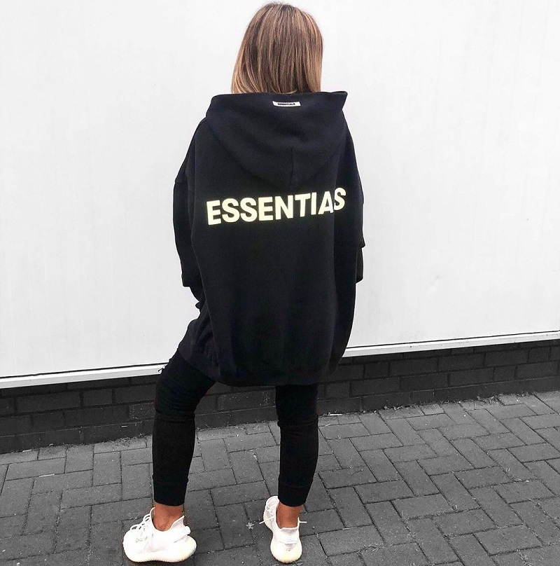 Essentials Reflective Letter Hooded Sweater Men's and Women's Fashion Br Clothes Spring Autumn Thin Coat Lovers Wear, Black
Essentials Reflective Letter Hooded Sweater Men's and Women's Fashion Br Clothes Spring Autumn Thin Coat Lovers Wear, Black