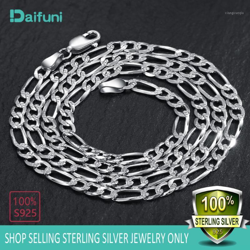 Chains Daifuni 4MM Men Sideways Figaro Chain Jewelry 925 Sterling Silver Cuban Necklace HipHop Style Horse Whip Man
Chains Daifuni 4MM Men Sideways Figaro Chain Jewelry 925 Sterling Silver Cuban Necklace HipHop Style Horse Whip Man