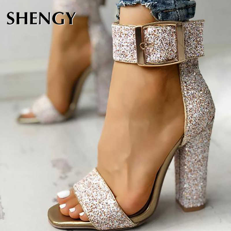 2020 SHENGY Sexy Peep toe Shallow Mouth High Heels Nightclub Thin Heels Women's Shoes Banquet Wedding Bling Shoes Y0721, Silver
2020 SHENGY Sexy Peep toe Shallow Mouth High Heels Nightclub Thin Heels Women's Shoes Banquet Wedding Bling Shoes Y0721, Silver