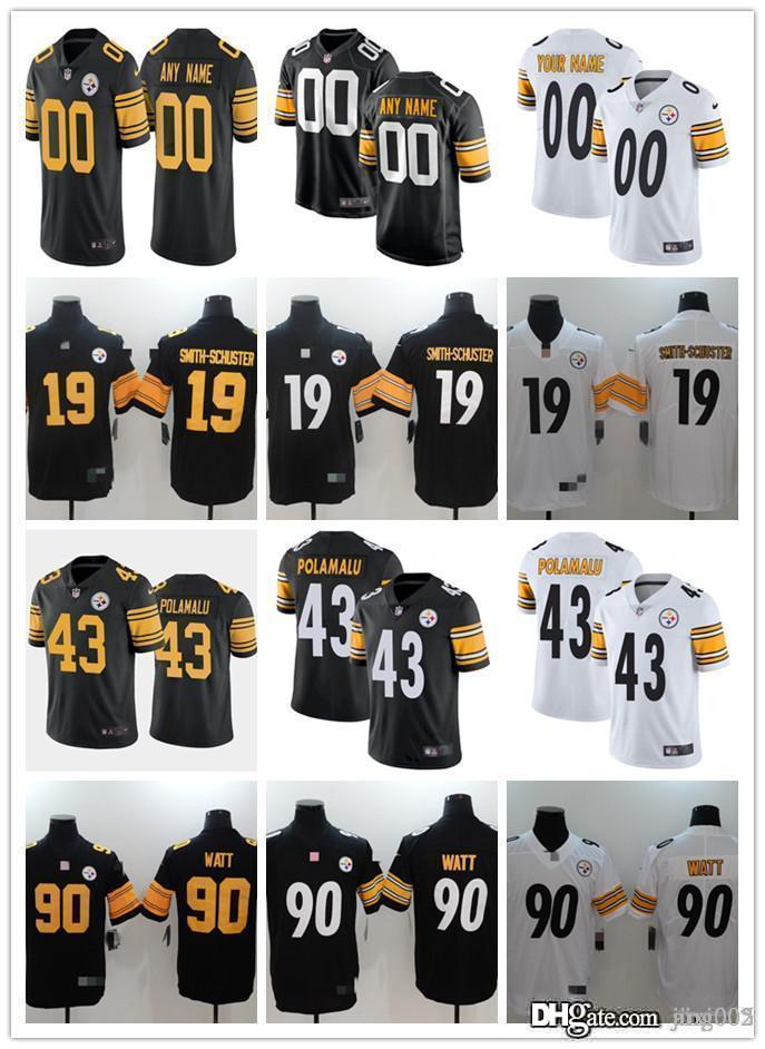 Mens Womens Youth 19 JuJu Smith-Schuster 90 T.J. Watt 43 Troy Polamalu Custom Black White Football Jerseys, Black;red
Mens Womens Youth 19 JuJu Smith-Schuster 90 T.J. Watt 43 Troy Polamalu Custom Black White Football Jerseys, Black;red