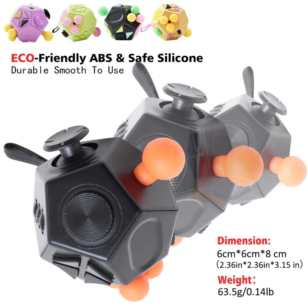 ZK30 12-Sided Decompression Toy Cube Adult Finger Relieve Stress Anxiety Anti-stress Dice Fast Dropshing
ZK30 12-Sided Decompression Toy Cube Adult Finger Relieve Stress Anxiety Anti-stress Dice Fast Dropshing