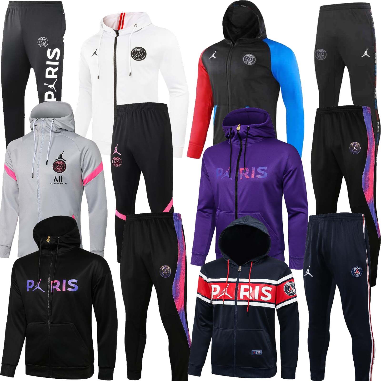 Jordan PSG Hooded jacket kit soccer survetement de football 21 22 Paris Saint-Germain Training Tracksuits sportswear Windbreaker Mbappé Neymar JR football Jersey, F318
Jordan PSG Hooded jacket kit soccer survetement de football 21 22 Paris Saint-Germain Training Tracksuits sportswear Windbreaker Mbappé Neymar JR football Jersey, F318