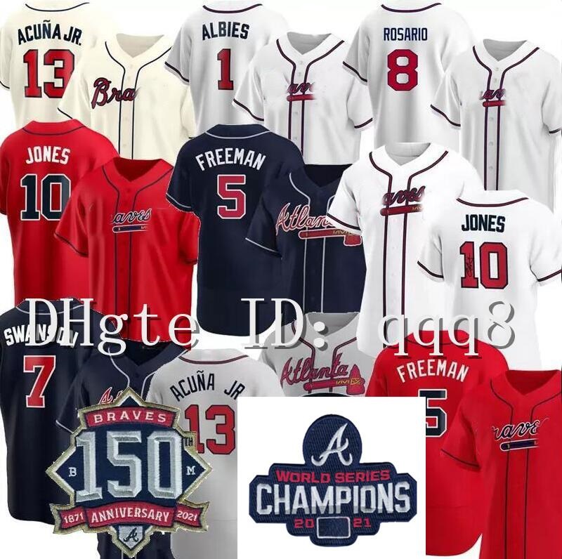 2021 World Series Champions Ronald Acuna Jr. Jersey Bravesss Atlantaaa Ozzie Albies Freddie Freeman Ender Inciarte 40 Mike Soroka Jones Dansby Swanson Baseball, Men
2021 World Series Champions Ronald Acuna Jr. Jersey Bravesss Atlantaaa Ozzie Albies Freddie Freeman Ender Inciarte 40 Mike Soroka Jones Dansby Swanson Baseball, Men