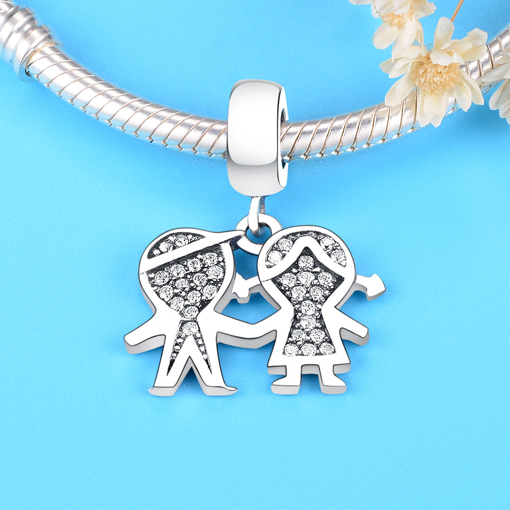 925 Sterling Silver Boy Girl Mix Zirconia Crystal Statement Necklaces & Pendants Chain Beads DIY Women Choker Trinket Collar