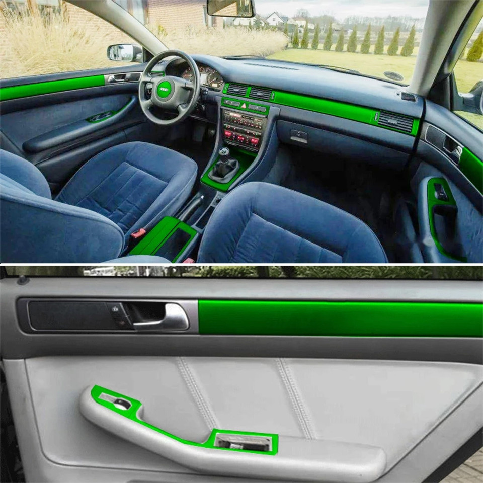 Car-Styling 3D 5D Carbon Fiber Car Interior Center Console Color Change Molding Sticker Decals For Audi a6 C5 1997-2004