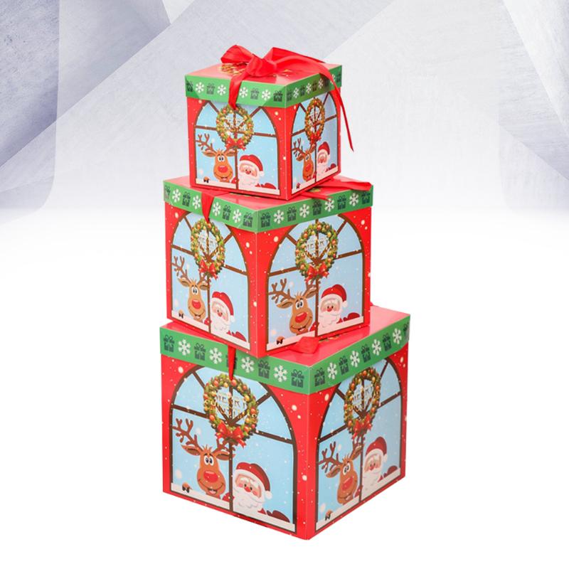 Gift Wrap 3PCS Xmas Candy Boxes Portable Christmas Santa Claus Containers With Rope Party Favor
Gift Wrap 3PCS Xmas Candy Boxes Portable Christmas Santa Claus Containers With Rope Party Favor