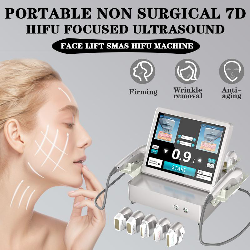 CE Certificate Korea 7D hifu portable High Intensity Focused Machine anti-aging ultrasound facical lift Wrinkle Removal for face and body