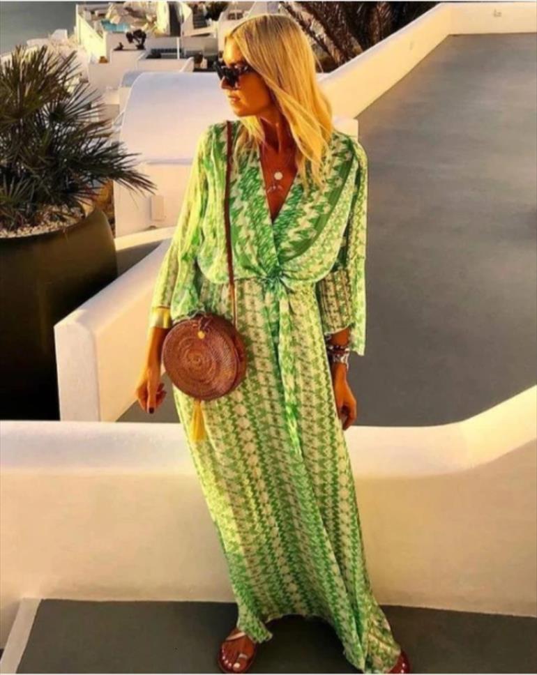 boho geometric printed maxi beach womens dress holiday long flare sleeve loose high waist lace up, Black;gray
boho geometric printed maxi beach womens dress holiday long flare sleeve loose high waist lace up, Black;gray