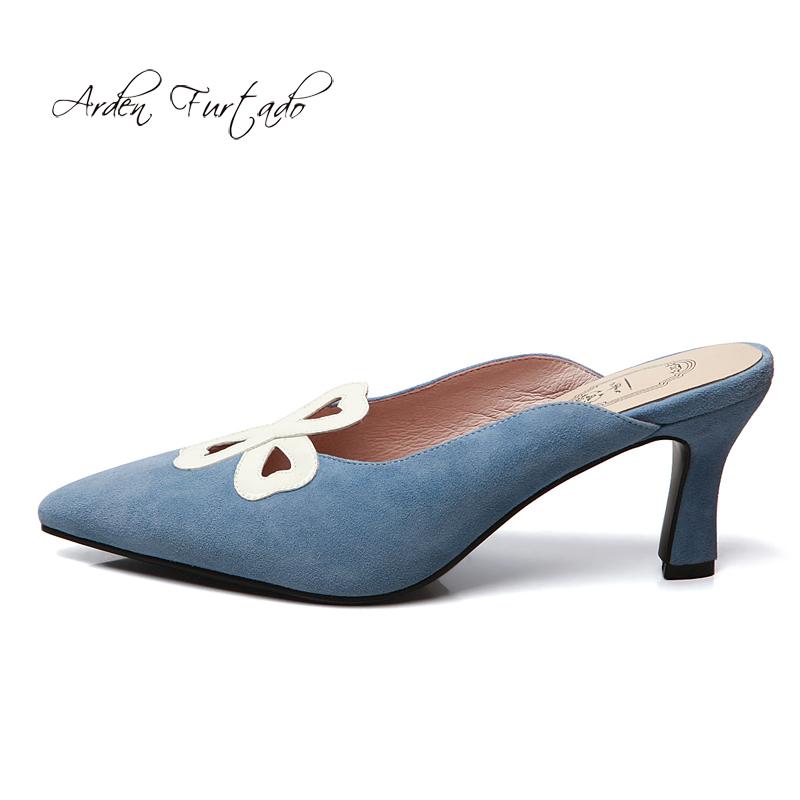 Slippers Arden Furtado Summer 2021 Fashion Trend Women's Shoes Pointed Toe Stilettos Heels Elegant Mules Classics Big Size 40, Black 
Slippers Arden Furtado Summer 2021 Fashion Trend Women's Shoes Pointed Toe Stilettos Heels Elegant Mules Classics Big Size 40, Black