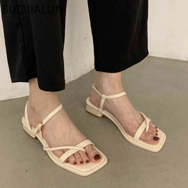 SUOJIALUN Summer Fashion Women Sandals Low Heel Casual Outdoor Beach Slides Ladies Elegant Narrow Band Sandal Zapatillas Mujer K78, Beige
SUOJIALUN Summer Fashion Women Sandals Low Heel Casual Outdoor Beach Slides Ladies Elegant Narrow Band Sandal Zapatillas Mujer K78, Beige