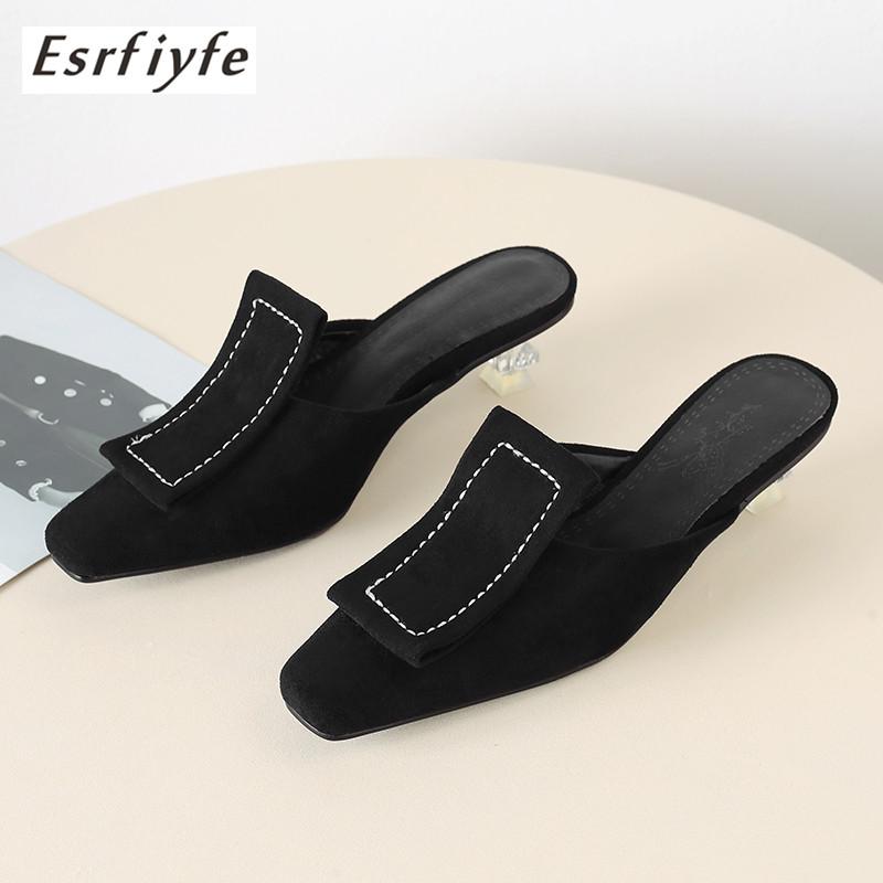 Slippers ESRFIYFE 2021 Large Size 34-48 Women Sexy High Heel Pointed Toe Shoes Fashion Flock Summer Muller, Black
Slippers ESRFIYFE 2021 Large Size 34-48 Women Sexy High Heel Pointed Toe Shoes Fashion Flock Summer Muller, Black