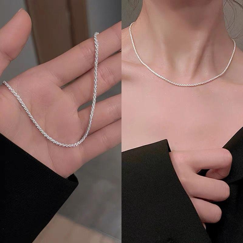Chokers Bling Silvery Choker Necklace Korean Fashion Jewelry Wedding Party Girl's Sexy Clavicle Chain Accessories For Woman 2021
Chokers Bling Silvery Choker Necklace Korean Fashion Jewelry Wedding Party Girl's Sexy Clavicle Chain Accessories For Woman 2021
