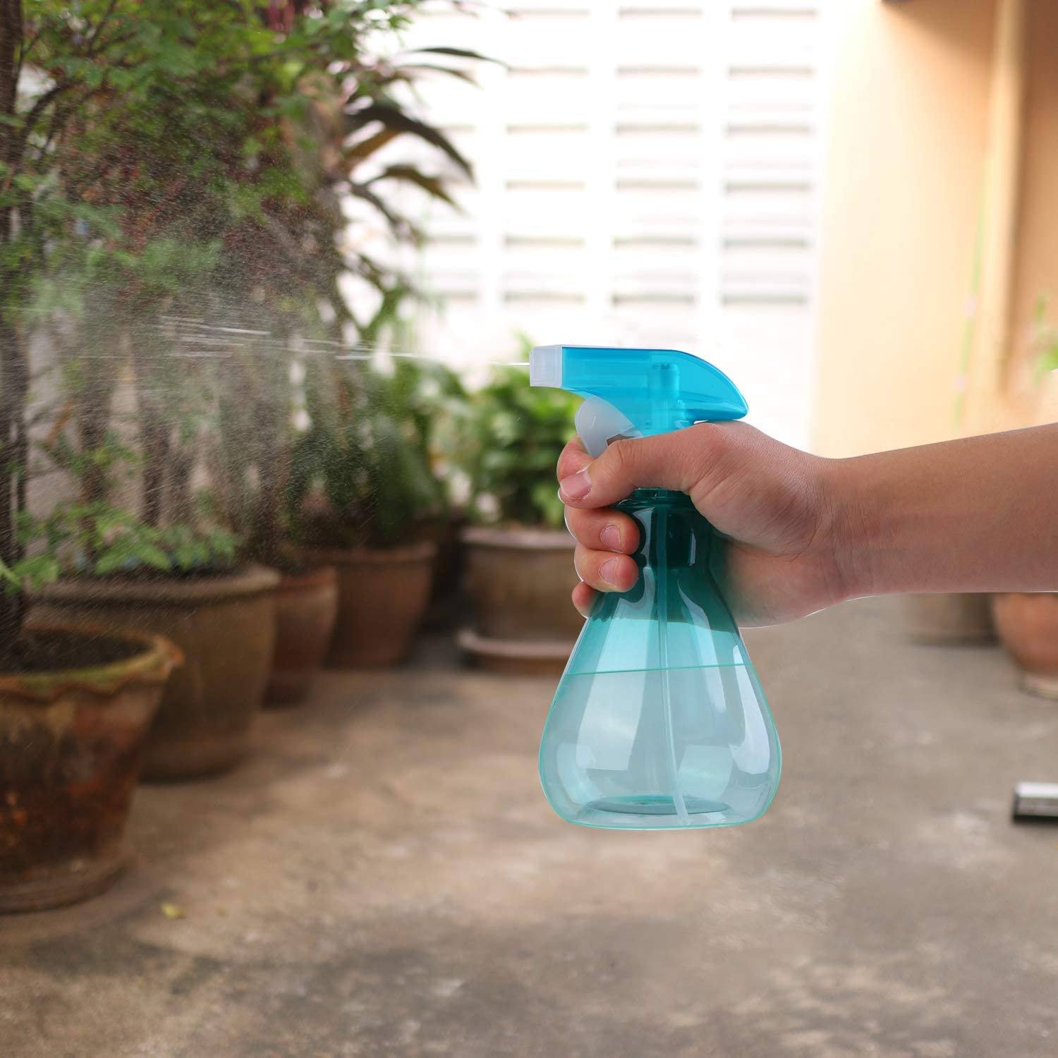 Empty plastic spray bottle nozzle spray bottle 2 parts of spray sprayer for cleaning, gardening, feeding, 500ml