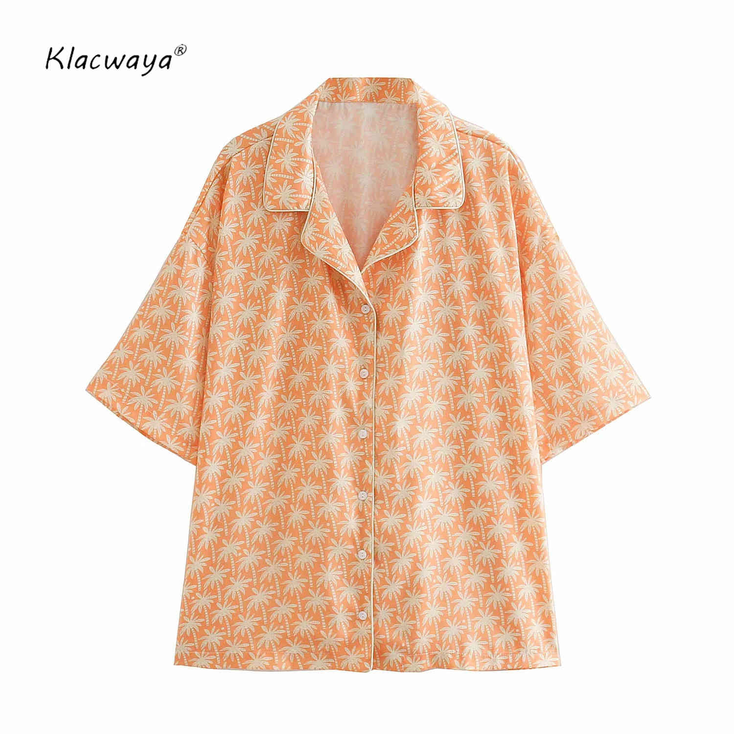 women pajamas print shirts summer fashion ladies turn down collar casual cartoon shirt comfortable female tops 210521, Orange
women pajamas print shirts summer fashion ladies turn down collar casual cartoon shirt comfortable female tops 210521, Orange