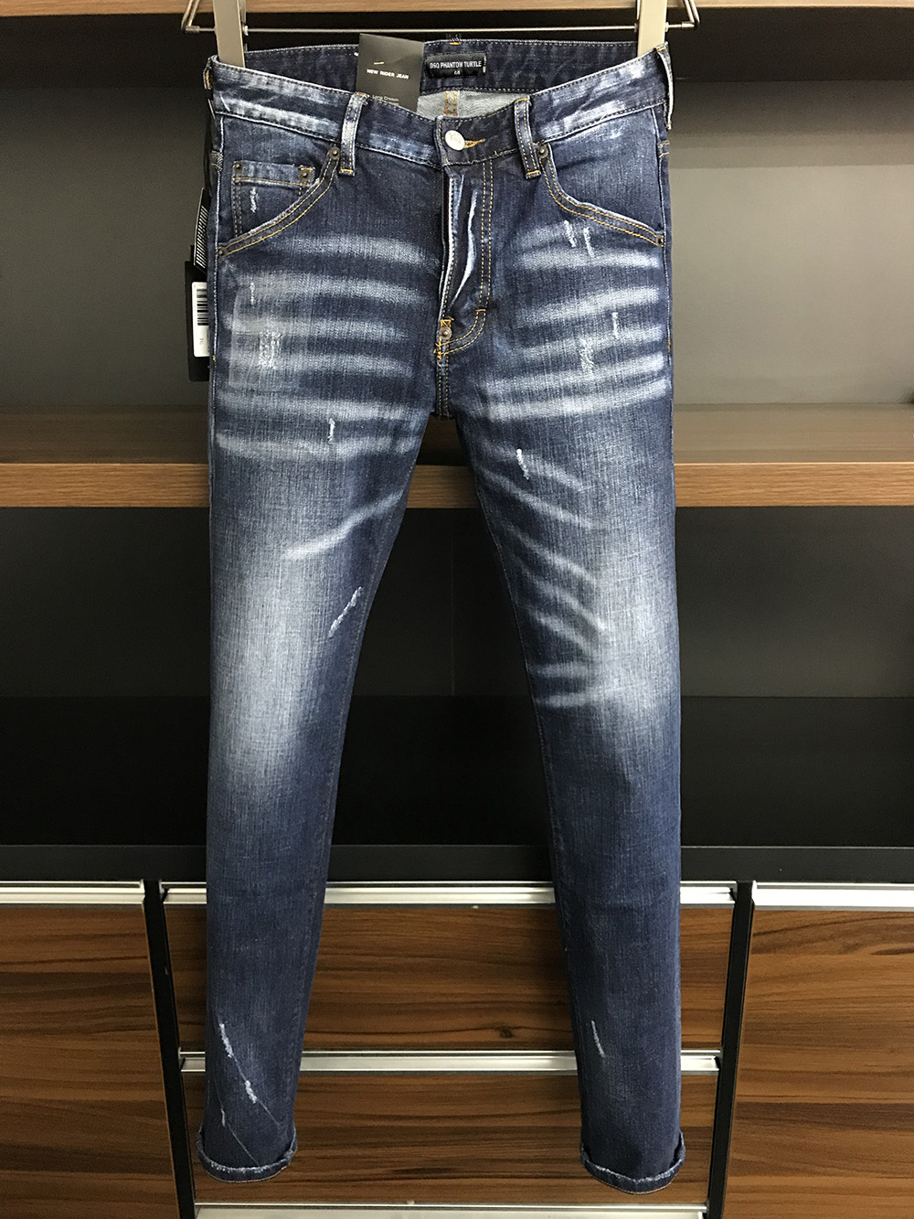 DSQ PHANTOM TURTLE Classic Fashion Man Jeans Hip Hop Rock Moto Mens Casual Design Ripped Jeans Distressed Skinny Denim Biker DSQ Jeans 6966, Blue
DSQ PHANTOM TURTLE Classic Fashion Man Jeans Hip Hop Rock Moto Mens Casual Design Ripped Jeans Distressed Skinny Denim Biker DSQ Jeans 6966, Blue