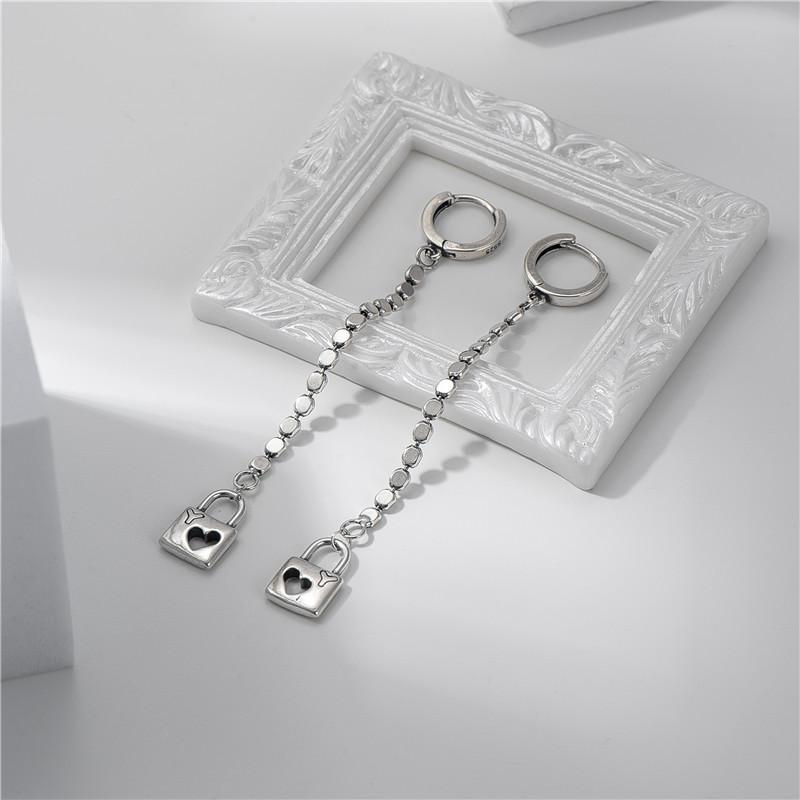 Dangle & Chandelier 925 Sterling Silver Earring Fashion Chain Lock Cross Square Long Tassel Drop French Style Woman Girl Ear Jewelry
Dangle & Chandelier 925 Sterling Silver Earring Fashion Chain Lock Cross Square Long Tassel Drop French Style Woman Girl Ear Jewelry