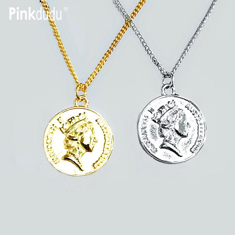 Pinkdudu Gold Round Dime Coin Pendant Necklace Simple Retro Portrait For Women Jewelry Accessories PD022 Necklaces
Pinkdudu Gold Round Dime Coin Pendant Necklace Simple Retro Portrait For Women Jewelry Accessories PD022 Necklaces