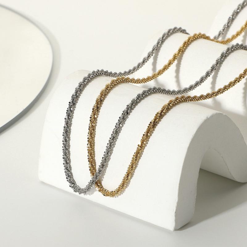 Chains Choker Jewelry Gifts Gold Plated Stainless Steel Italian Sparkling Flash Clavicle Chain Necklace
Chains Choker Jewelry Gifts Gold Plated Stainless Steel Italian Sparkling Flash Clavicle Chain Necklace