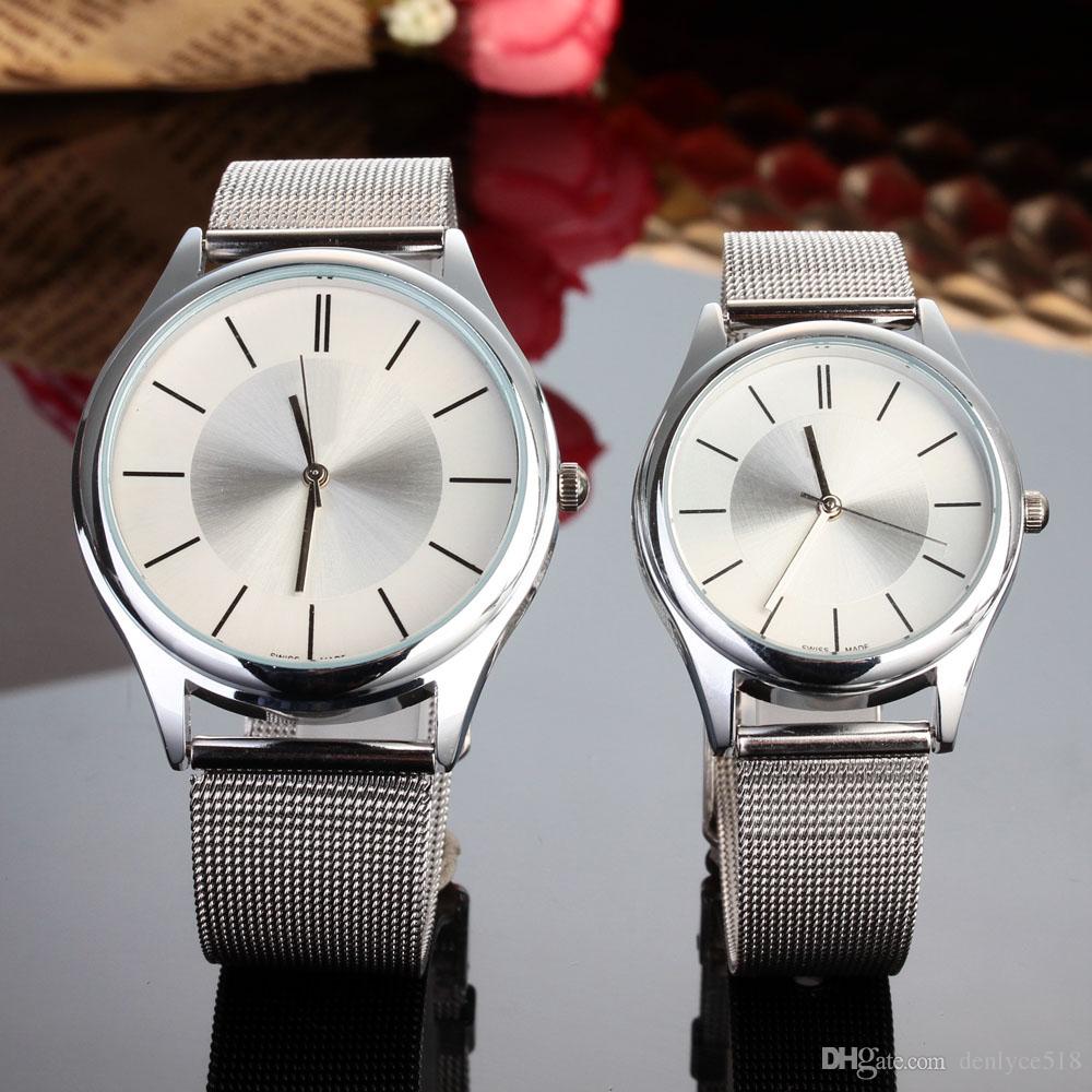 Fashion Brand women men Lovers' silver Steel Metal Band quartz wrist watch Wristwatches Men Wholesale couples watches, Woman silver white
Fashion Brand women men Lovers' silver Steel Metal Band quartz wrist watch Wristwatches Men Wholesale couples watches, Woman silver white