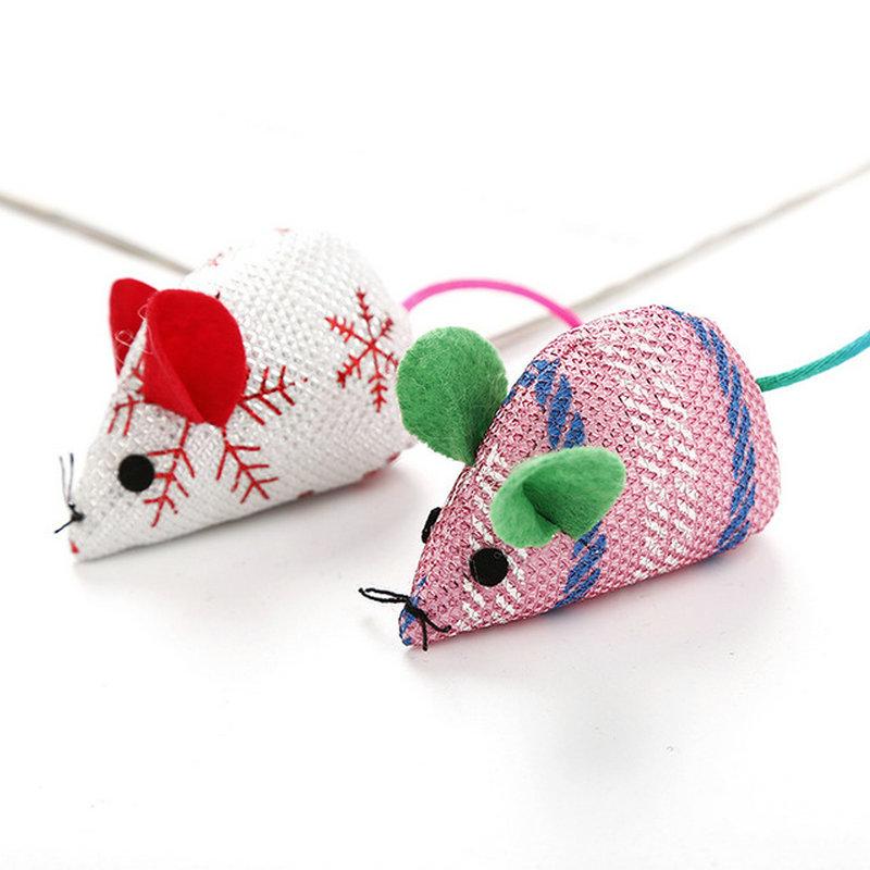 Cat Toys Christmas Toy Pet Interactive Gifts Mice Cats Fun Plush Mouse For Kitten Supplies Product