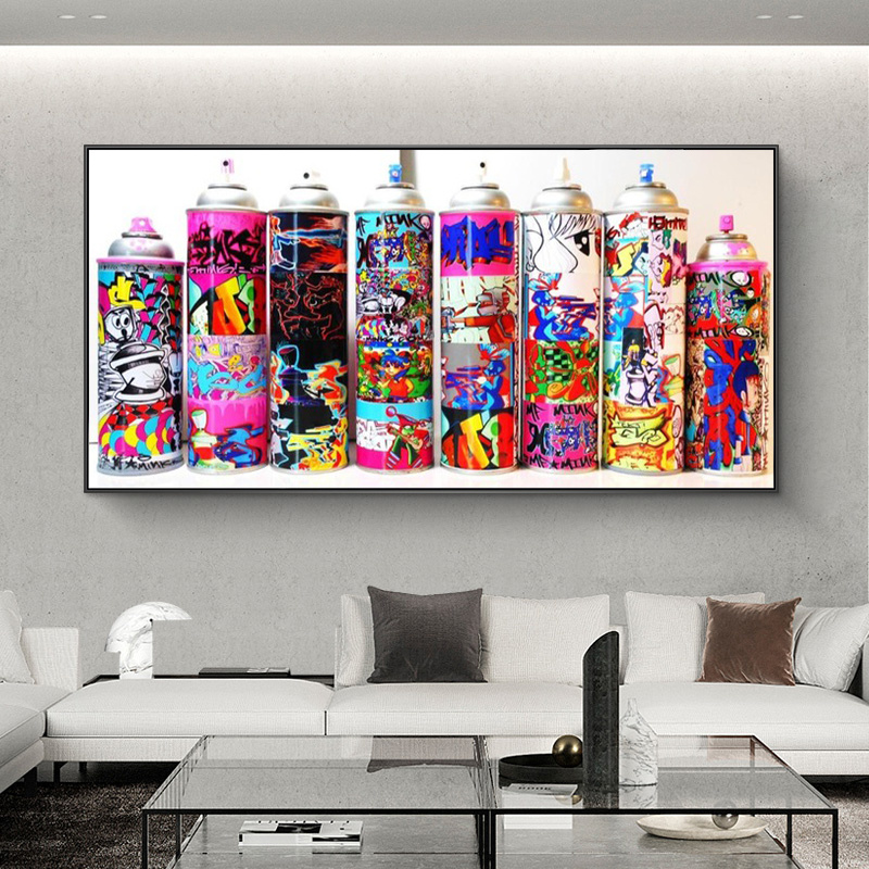 Graffiti Art of Spray Can Collection Canvas Paintings On the Wall Art Posters And Prints Street Art Pictures Home Decor Cuadros