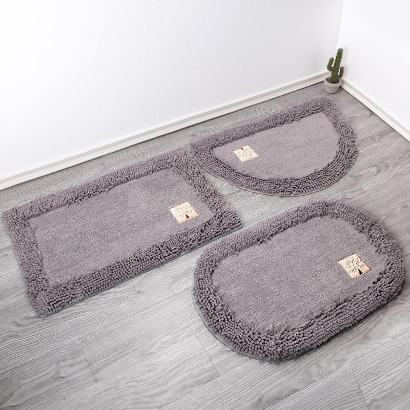 Bathroom Round Floor Mat Household Kitchen Absorbent Bedroom Study Living Room Non-Slip Door 80cm Long 50cm Wide Carpets
