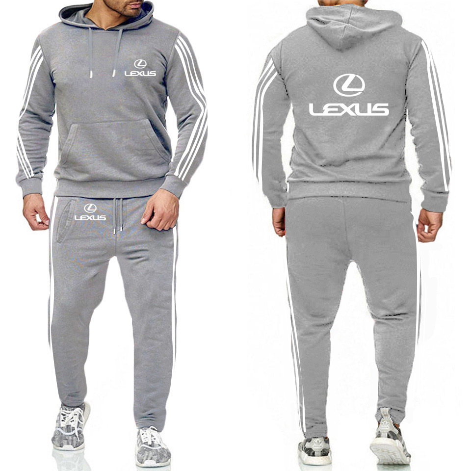 New 2020 Men Suits Lexus Car Printed Sweatshirt Fashion Casual Pullover Stripe Splicing Hoodies+pants Suit 2pcs, Gray
New 2020 Men Suits Lexus Car Printed Sweatshirt Fashion Casual Pullover Stripe Splicing Hoodies+pants Suit 2pcs, Gray