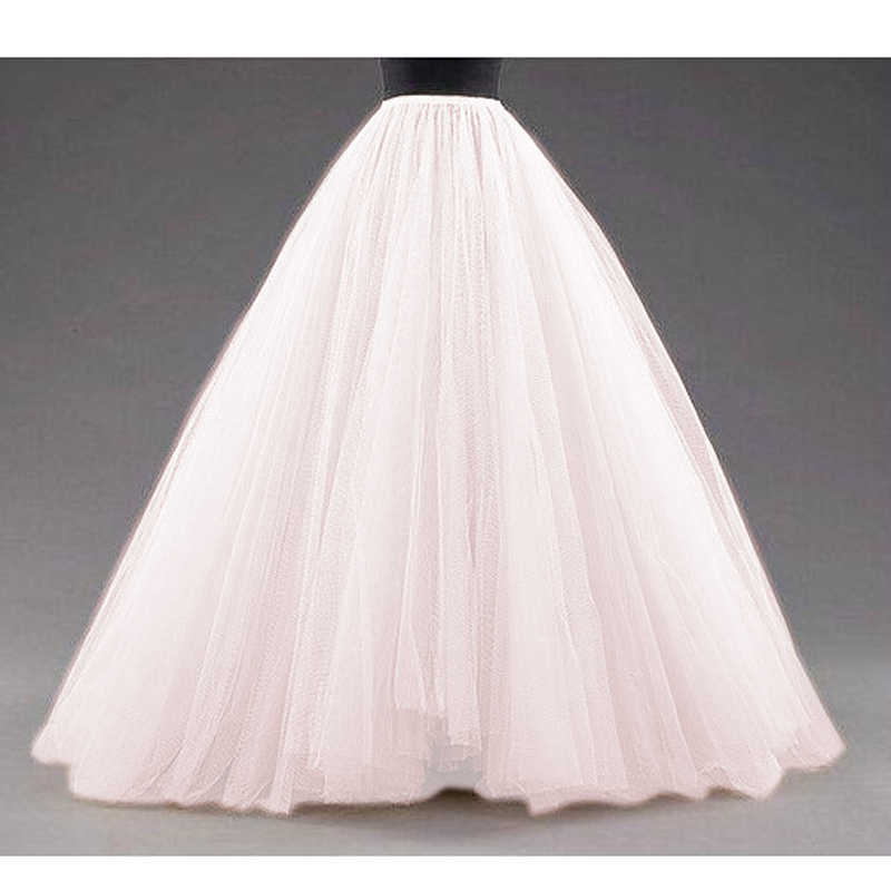 Sky Blue Puffy Long Tulle Skirt Vintage Gold Female Tutu Skirt For Bridal Poshoots Custom Made Christmas Saias 210621