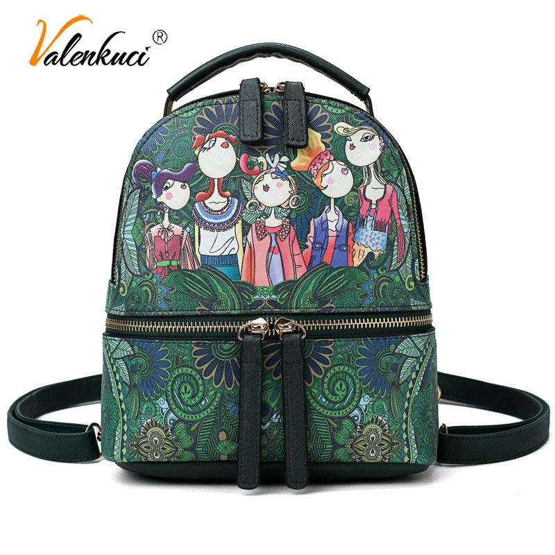 Spring Mini Backpacks For Girls Green Forest Cartoon Printing Leather Backpack Fashion Designer Women High Quality School Bags
Spring Mini Backpacks For Girls Green Forest Cartoon Printing Leather Backpack Fashion Designer Women High Quality School Bags