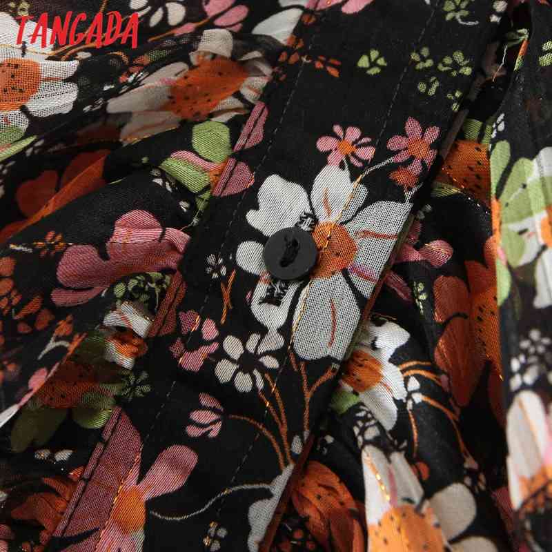 Women Vintage Striped Print Long Sleeve Spring Chic Female Casual Loose Shirt 210416