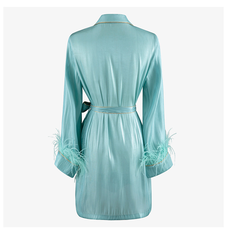 [EWQ] Spring New Sweet Green Shirts Coats Women Long Sleeve Ladies Blouses Tops Pocket Fashion Women Feather Clothing QV301 210423