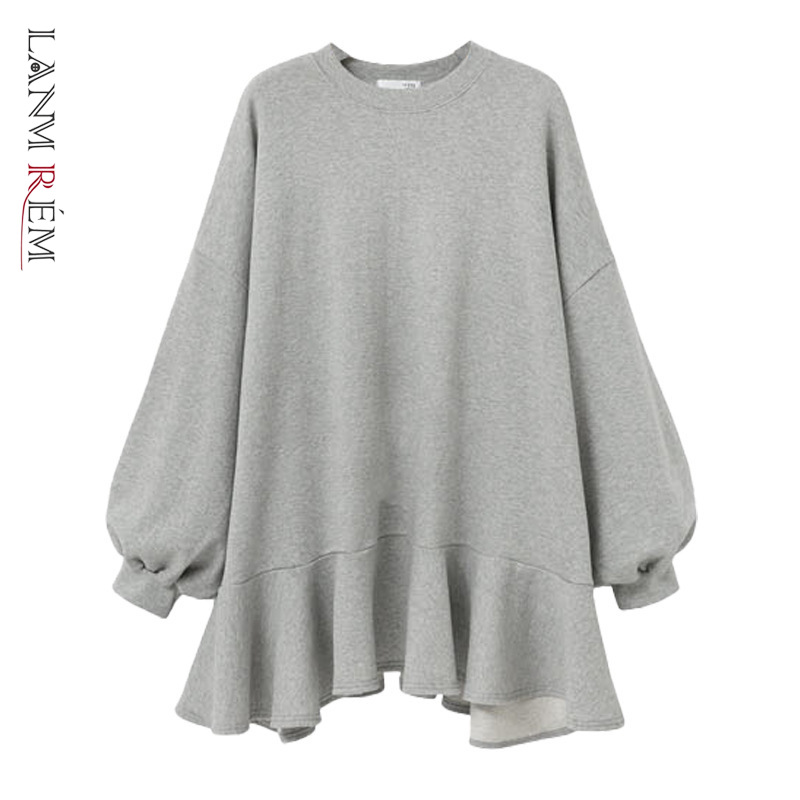 LANMREM 2021 autumn Winter New Fashion Casual Women Short dress Solid Color Wild Loose Plus Ruffled Dress TC109, Black
LANMREM 2021 autumn Winter New Fashion Casual Women Short dress Solid Color Wild Loose Plus Ruffled Dress TC109, Black
