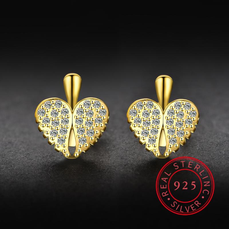 Stud Explosion Heart-Shaped Earrings Leaf Shape Silver Color Zircon Inlaid Beautiful Ladies Jewelry Gift, Golden;silver
Stud Explosion Heart-Shaped Earrings Leaf Shape Silver Color Zircon Inlaid Beautiful Ladies Jewelry Gift, Golden;silver