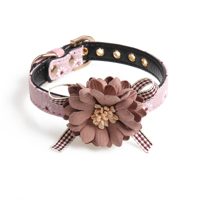 1Pc PU Leather Pet Neck Strap Adjustable Flower Shape Dog Collar Pet Products Small Dog Leads Cat Bow tie