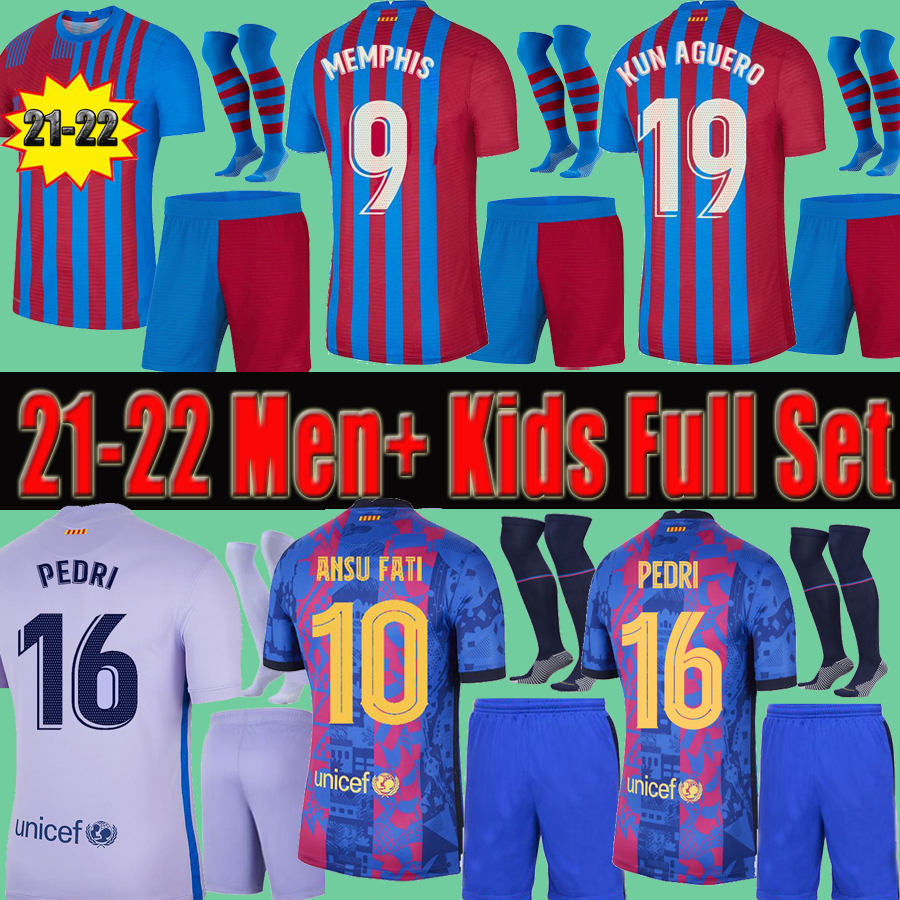 Men Adult Kids Barcelona 21 22 Soccer Jerseys Short Socks Full Set Kits KUN AGUERO MEMPHIS PEDRI ANSU FATI DEST 2021 2022 GRIEZMANN Messi Football Shirts F.DE JONG THIRD, 21 22 home set
Men Adult Kids Barcelona 21 22 Soccer Jerseys Short Socks Full Set Kits KUN AGUERO MEMPHIS PEDRI ANSU FATI DEST 2021 2022 GRIEZMANN Messi Football Shirts F.DE JONG THIRD, 21 22 home set
