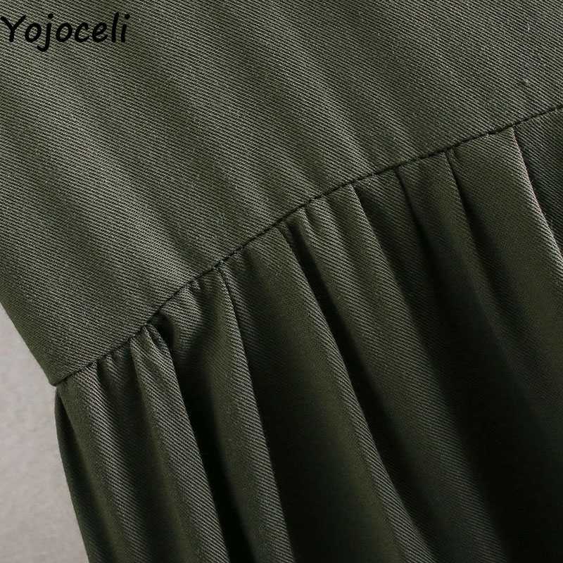 Yojoceli Sexy loose ruffle casual dres Button spring short daily Cool basic female beach es vestidos 210609